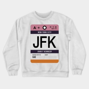 Avgeek Airport code tags - JFK - New York Crewneck Sweatshirt